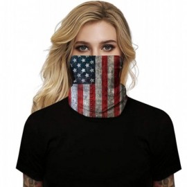 Balaclavas 3D Print Seamless Bandana Multifunctional Headwear Women Men for Dust Wind Sun Protection - Vintage Usa Flag - CO1...