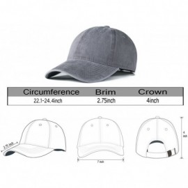 Baseball Caps Men Women Plain Cotton Adjustable Washed Twill Low Profile Baseball Cap Hat(A1008) - A-grey - C118T3C4T4I $11.12