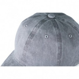 Baseball Caps Men Women Plain Cotton Adjustable Washed Twill Low Profile Baseball Cap Hat(A1008) - A-grey - C118T3C4T4I $11.12