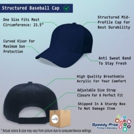 Baseball Caps Custom Baseball Cap Striped Bass Embroidery Acrylic Dad Hats for Men & Women - Navy - CG18SK8XA27 $25.88