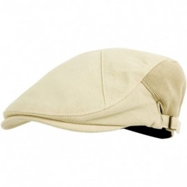 Modern Cotton Real Newsboy Hat Flat Cap AC3045 - Ivory - CI11WC83QOR