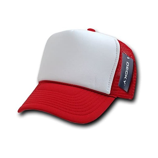 Baseball Caps 2 Tone Trucker Cap - Red - CH118GIDKBB $10.30