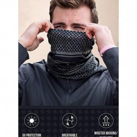 Balaclavas Seamless Unisex Scarf Balaclava Bandana Headwear Neck Gaiter - Black-2 - CZ198GGYAQX $15.09