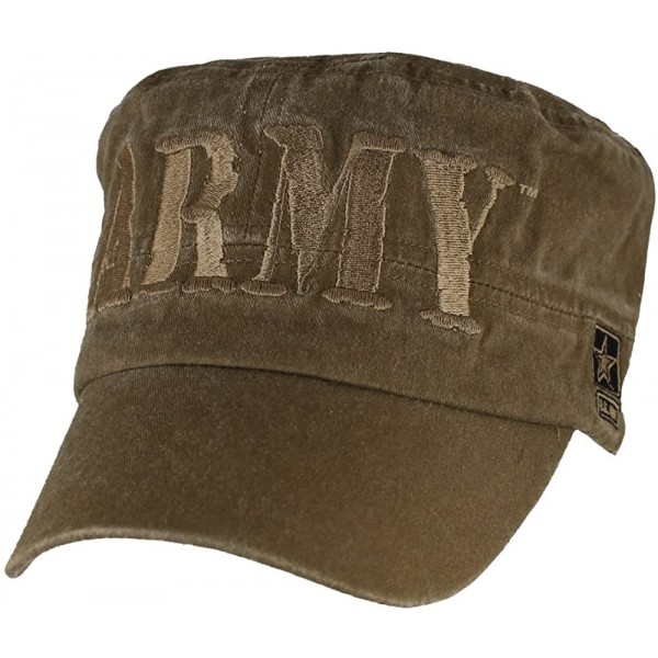 Baseball Caps U.S. Army Flat Top Hat- Washed Coyote Brown - CV12O19PO2S $13.47