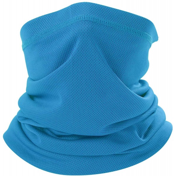 Balaclavas Summer Face Scarf Neck Gaiter Windproof Anti-dust Mask - Blue - CK1989550G7 $9.34