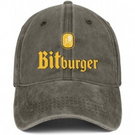 Baseball Caps Bitburger Premium Beer Logo Men's Womens Denim Baseball Hat Adjustable Snapback Beach Cap - Brown-100 - CA18WIN...