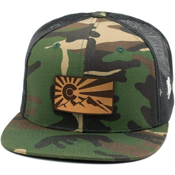 Baseball Caps The Rocky Mountain Flat Trucker - Camo/Black - CT18IGR2690 $28.60