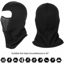 Balaclavas Warm Balaclava Ski Face Mask Cover Winter Fleece Warmer Fit Helmet Adults - Black - CE185A2MSY9 $10.47