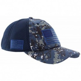 Baseball Caps American US Military Embroidered Flag Soft Mesh Hat Trucker Cap - Navy Dig Camo - C718UCI44M2 $12.30