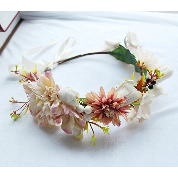 Boho Flower Headband Hair Wreath Floral Garland Crown Halo Headpiece ...