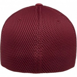 Baseball Caps Ultrafibre Airmesh Fitted Cap - Maroon - CO192X5YOL6 $19.45