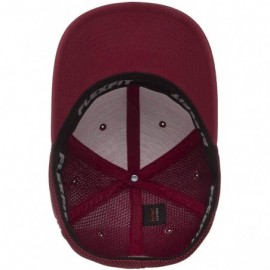 Baseball Caps Ultrafibre Airmesh Fitted Cap - Maroon - CO192X5YOL6 $19.45