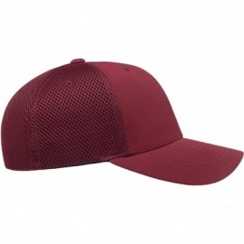 Baseball Caps Ultrafibre Airmesh Fitted Cap - Maroon - CO192X5YOL6 $19.45