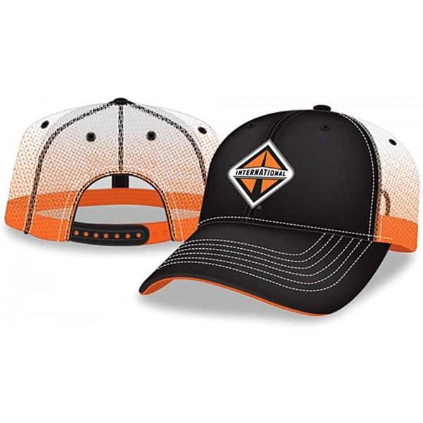 Baseball Caps International Trucks Black & Orange Gradient Screen Print Mesh Snapback Cap/Hat - C0193WOH60K $25.19