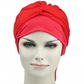 Skullies & Beanies Chemo Headwear Headwrap Scarf Cancer Caps Gifts for Hair Loss Women - Flaming Red - CU18EIOU0HE $15.87