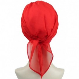 Skullies & Beanies Chemo Headwear Headwrap Scarf Cancer Caps Gifts for Hair Loss Women - Flaming Red - CU18EIOU0HE $15.87