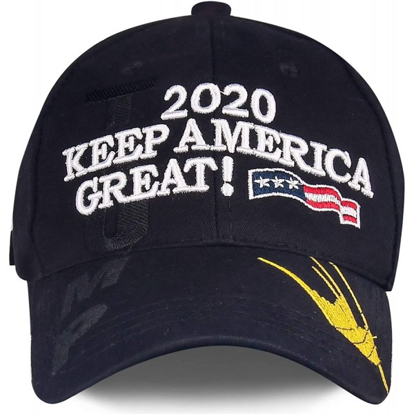 Baseball Caps Donald Trump 2020 Hat Keep America Great Embroidered MAGA USA Adjustable Baseball Cap - H-2-black - C218T4SMEER...