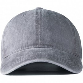 Baseball Caps Men Women Plain Cotton Adjustable Washed Twill Low Profile Baseball Cap Hat(A1008) - A-grey - C018HHSLR7T $11.70