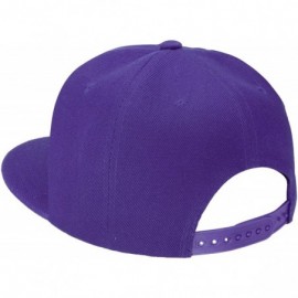 Baseball Caps Wholesale 12 Pack Snapback Hat Cap Hip Hop Style Flat Bill Blank Solid Color Adjustable Size - 12-pack Purple -...