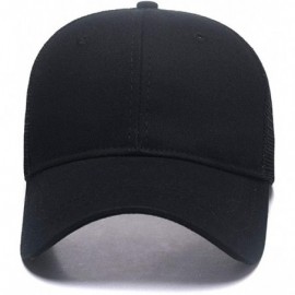 Baseball Caps Custom Ponytail Baseball Cap Personalized Messy Bun Hat Mesh Visor Trucker Hat - Black - C618GZHYG3N $13.93