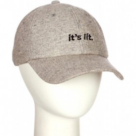 Baseball Caps Embroidery Classic Cotton Baseball Dad Hat Cap Various Design - It is Lit Gray - CN186YCAXME $16.36