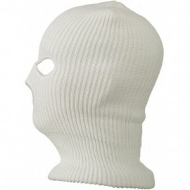 Balaclavas Ski Mask with Three Holes - White - CE11C0N8LFX $17.12