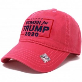 Baseball Caps Women for Trump 2020 Campaign Embroidered US Trump Hat Baseball Cap - Pc101 Hot Pink - C7193NTK93M $13.89