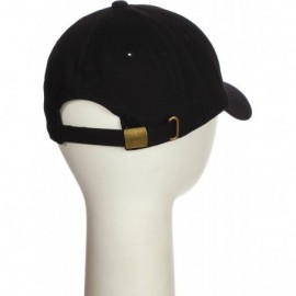 Baseball Caps Customized Letter Intial Baseball Hat A to Z Team Colors- Black Cap White Gold - Letter U - CG18ET37HRW $12.47