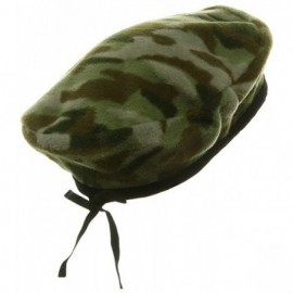 Berets Camo Fleece Beret - Green - CQ18GZ57G84 $12.73