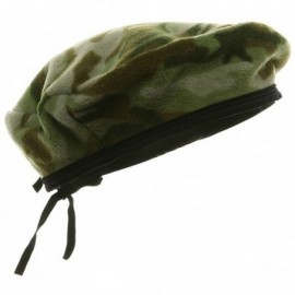 Berets Camo Fleece Beret - Green - CQ18GZ57G84 $12.73