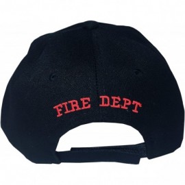 Baseball Caps Fire Department - First in Last Out Fireman Officer Gear Uniform Baseball Cap Hat Adjustable - Black - CC12O0L3...