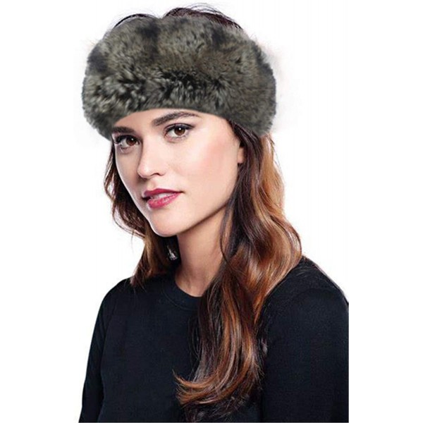 Women's Faux Fur Headband with Elastic Winter Earwarmer Earmuff Hat Ski ...