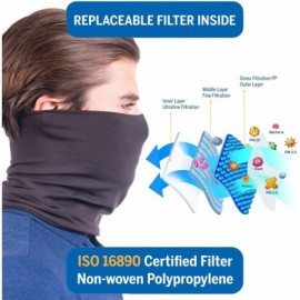 Balaclavas Face Mask Reusable with Filter - Anti Pollution Neck Gaiter - Face Cover - American Black - C5198NX4G0I $19.11